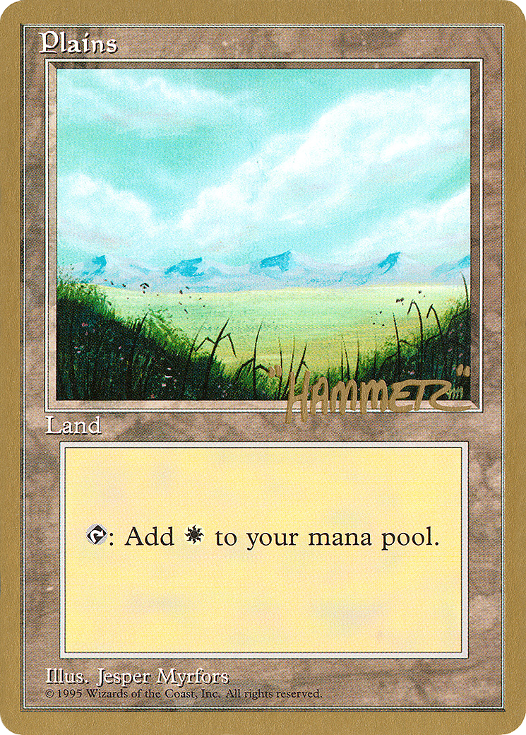 Plains (C) - 1996 Shawn "Hammer" Regnier (4ED) (WCD-) - Pro Tour Collector Set