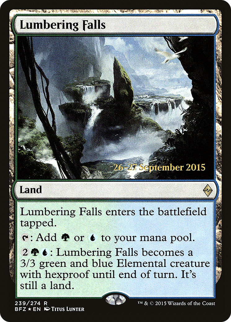 Lumbering Falls (PRE-239) - Battle for Zendikar Promos Foil