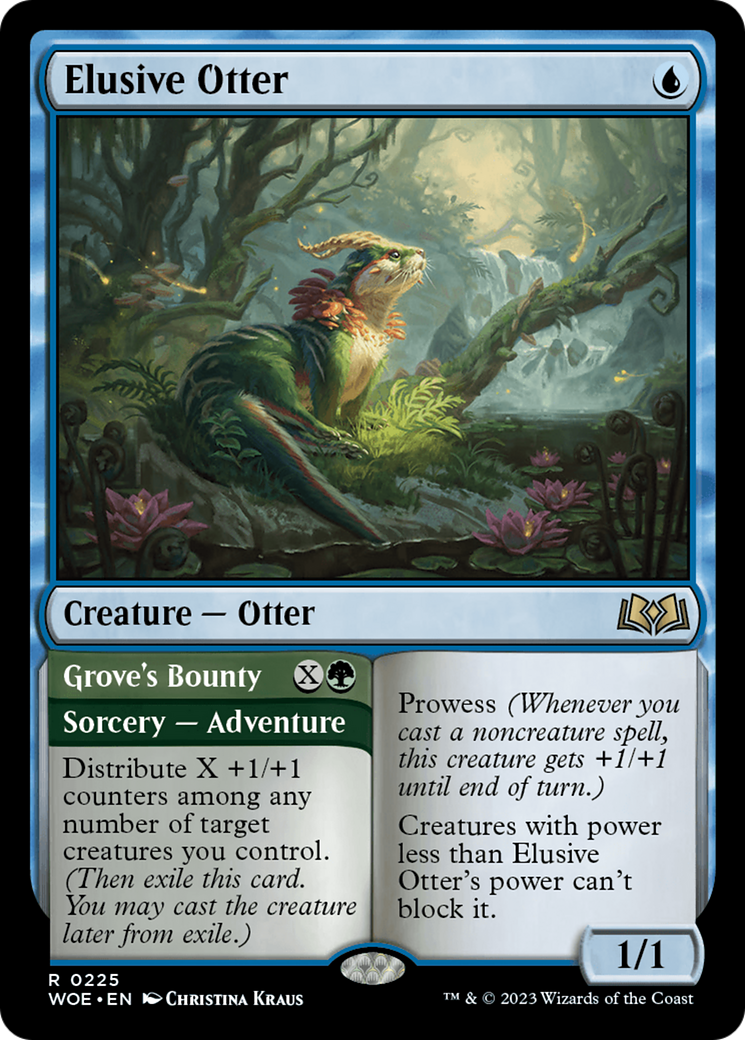 Elusive Otter (WOE-225) - Wilds of Eldraine Foil