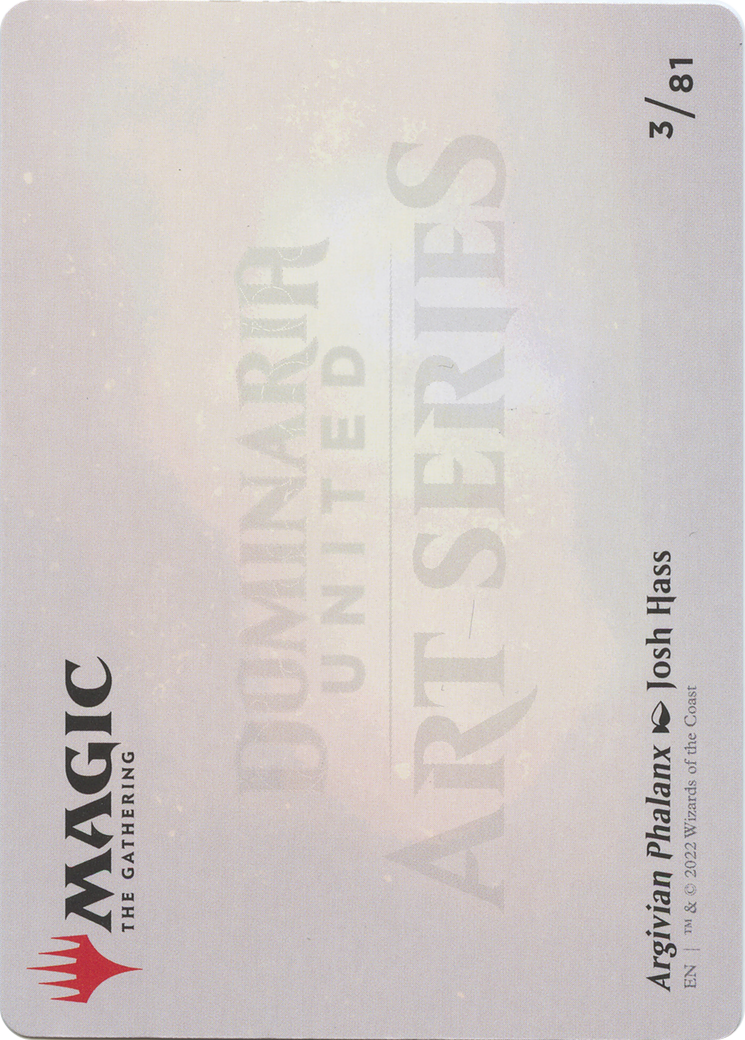 Argivian Phalanx // Argivian Phalanx (ADMU-003) - Dominaria United Art Series (Borderless) Foil