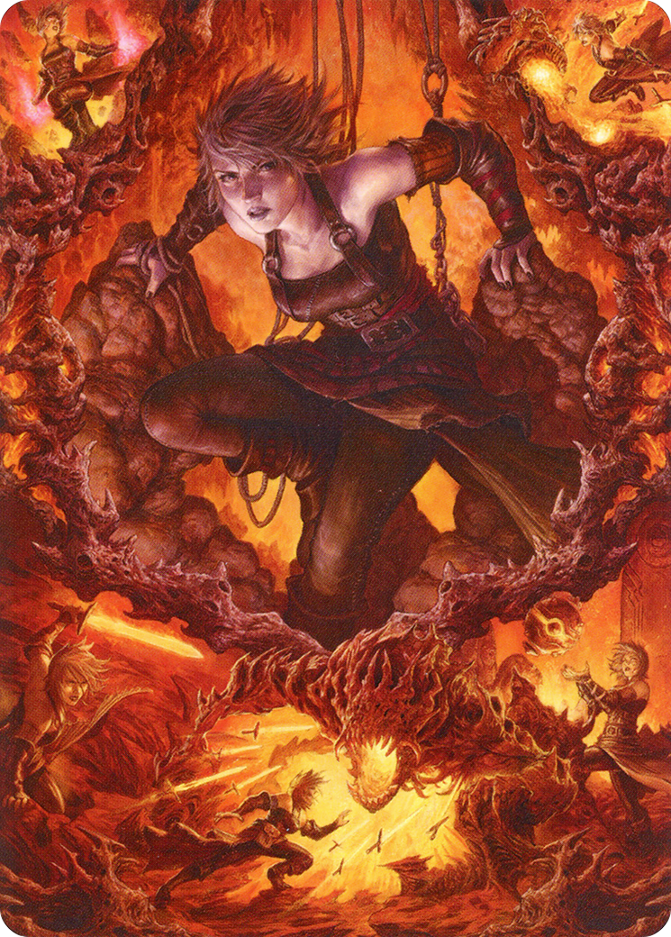 Nahiri, Heir of the Ancients // Nahiri, Heir of the Ancients (AZNR-004) - Zendikar Rising Art Series (Borderless) Foil