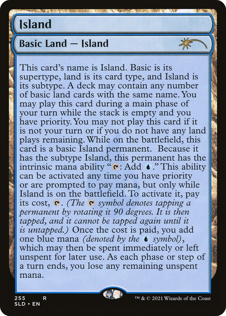 Island (255) (Full-Text Lands) (SLD-255) - Secret Lair Drop Foil