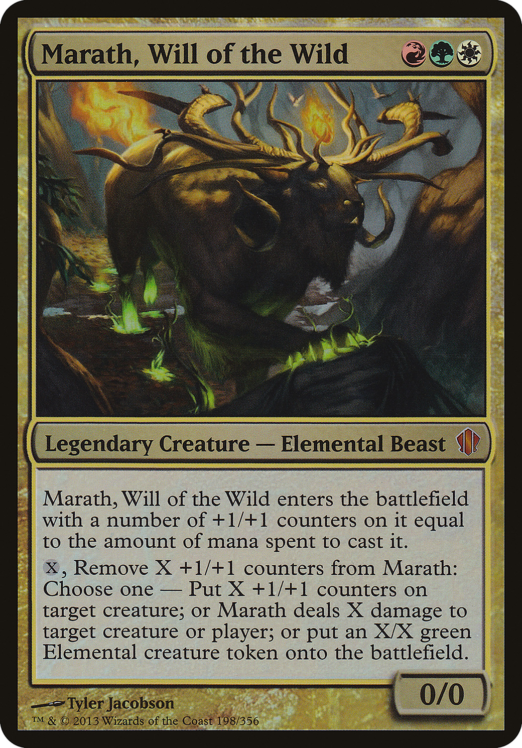 Marath, Will of the Wild (Commander 2013) (OVER-198) - Commander 2013 Oversized Foil