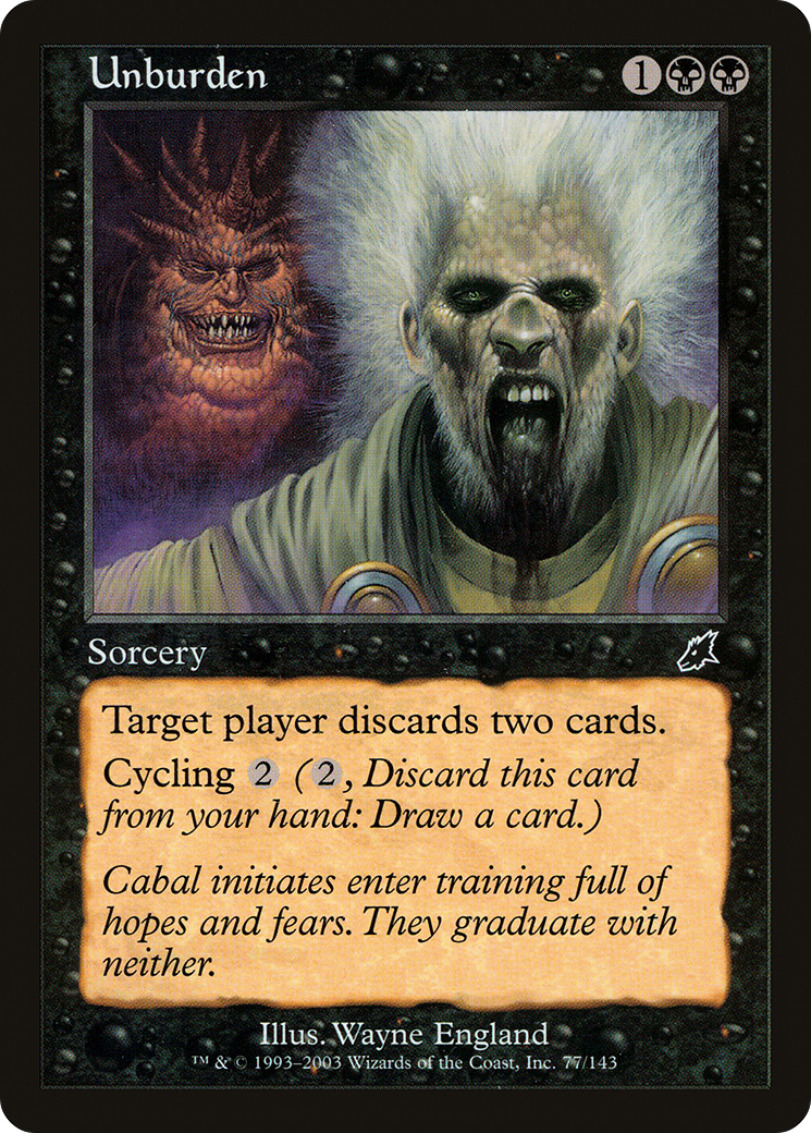 Unburden (SCG-077) - Scourge Foil