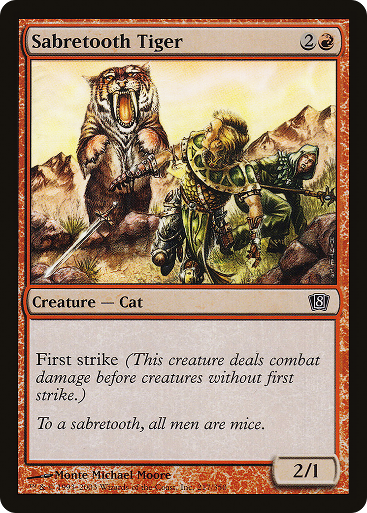 Sabretooth Tiger (8ED-217) - 8th Edition