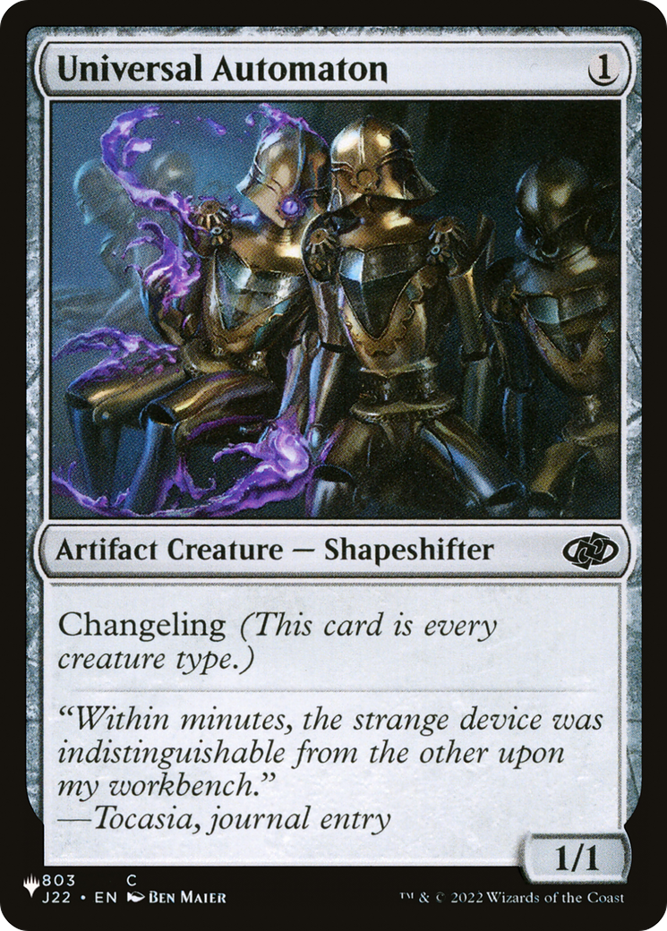 Universal Automaton (J22) (LIST-803) - The List