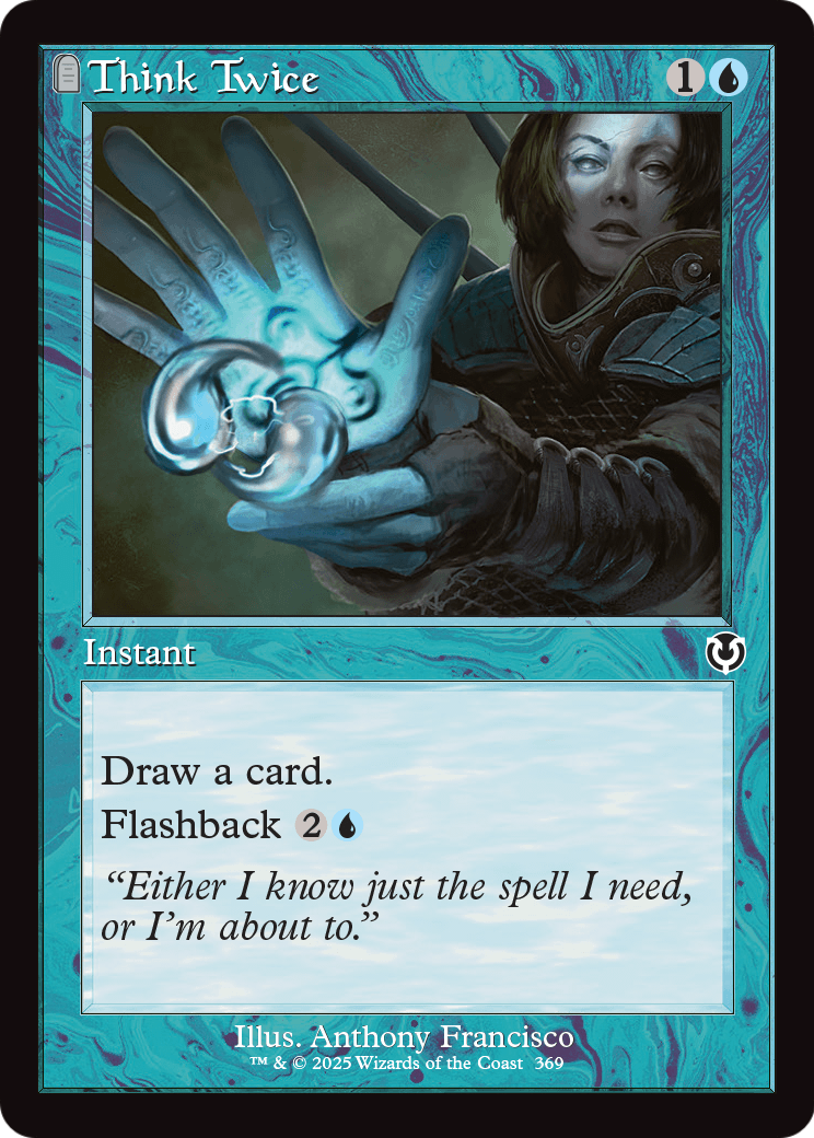 Think Twice (Retro Frame) (INR-369) - Innistrad Remastered: (tombstone) Foil