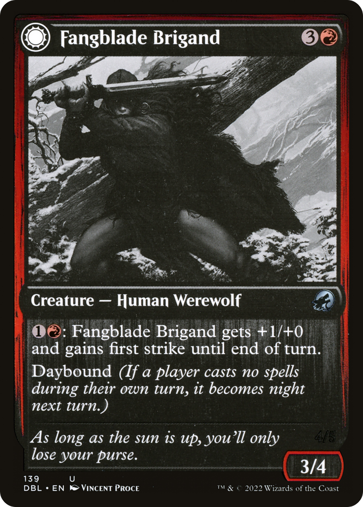 Fangblade Brigand (DBL-139) - Innistrad: Double Feature: (Double Faced Transform)