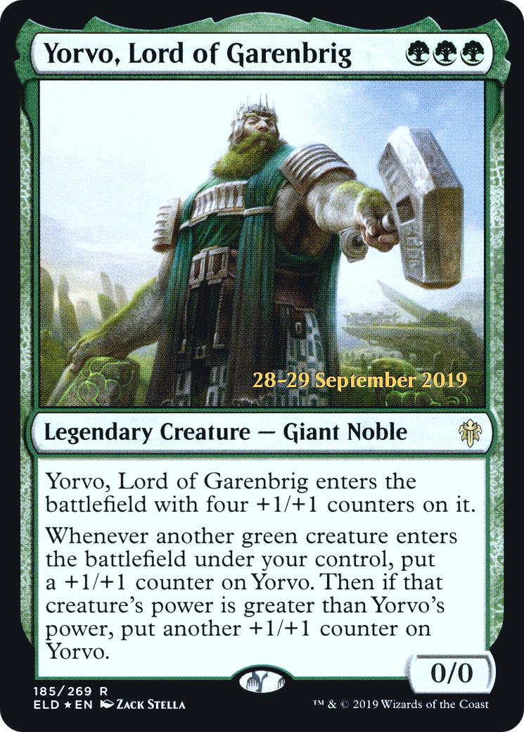 Yorvo, Lord of Garenbrig (PRE-185) - Throne of Eldraine Promos Foil