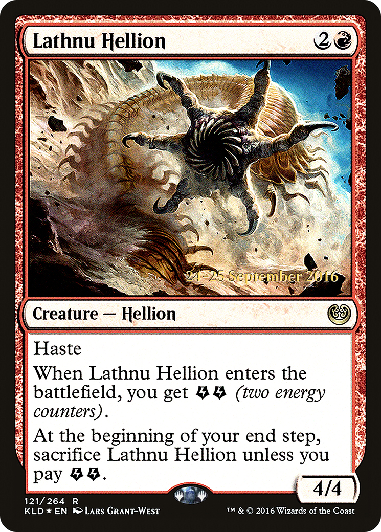 Lathnu Hellion (PRE-121) - Kaladesh Promos Foil