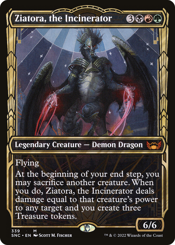 Ziatora, the Incinerator (Showcase) (SNC-339) - Streets of New Capenna: (Showcase) Foil