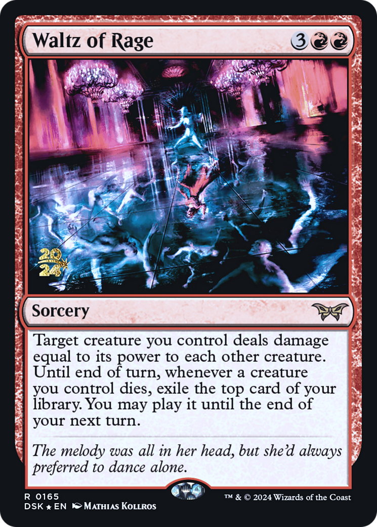 Waltz of Rage (PRE-165) - Duskmourn: House of Horror Promos Foil