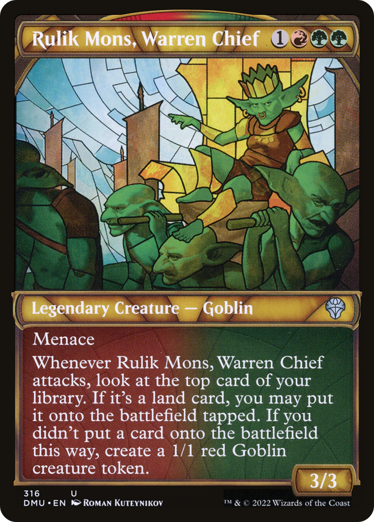Rulik Mons, Warren Chief (Showcase) (DMU-316) - Dominaria United: (Showcase) Foil