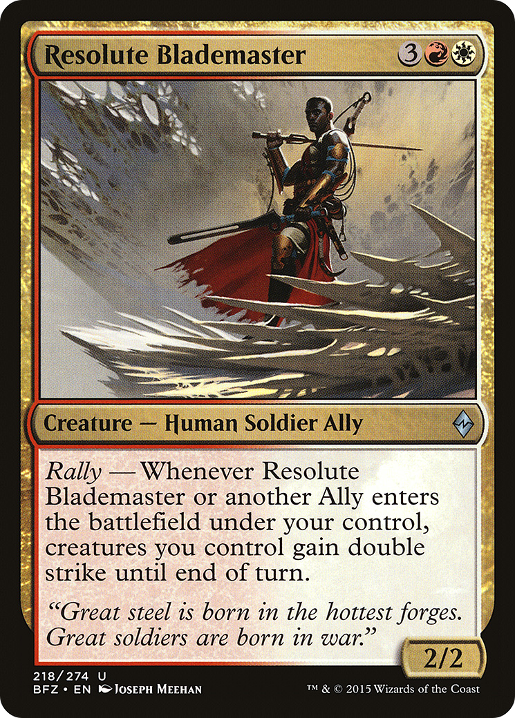Resolute Blademaster (BFZ-218) - Battle for Zendikar Foil