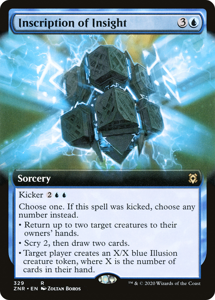 Inscription of Insight (Extended Art) (ZNR-329) - Zendikar Rising: (Extended Art) Foil