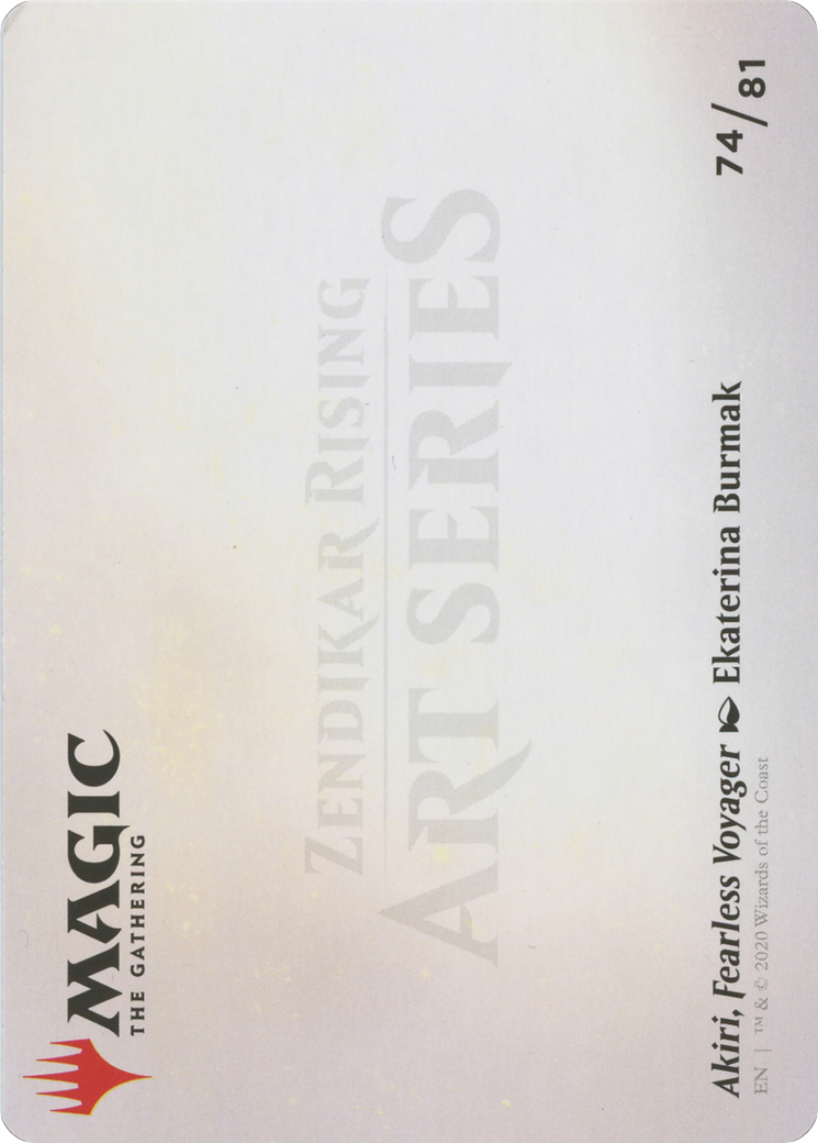 Akiri, Fearless Voyager // Akiri, Fearless Voyager (AZNR-074) - Zendikar Rising Art Series (Borderless) Foil