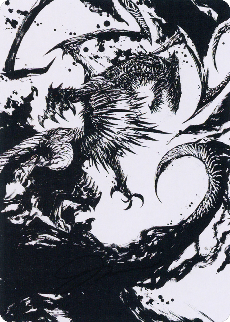 Skithiryx, the Blight Dragon // Skithiryx, the Blight Dragon (AMOM-071) - March of the Machine Art Series (Borderless)