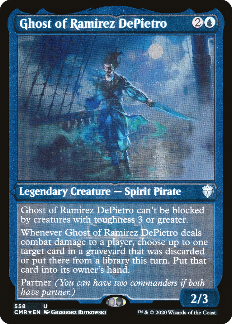 Ghost of Ramirez DePietro (Foil Etched) (CMR-558) - Commander Legends Etched Foil