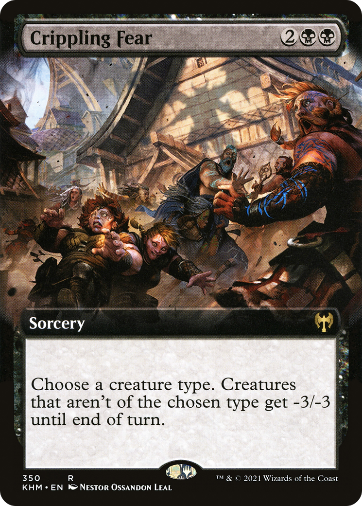 Crippling Fear (Extended Art) (KHM-350) - Kaldheim: (Extended Art) Foil