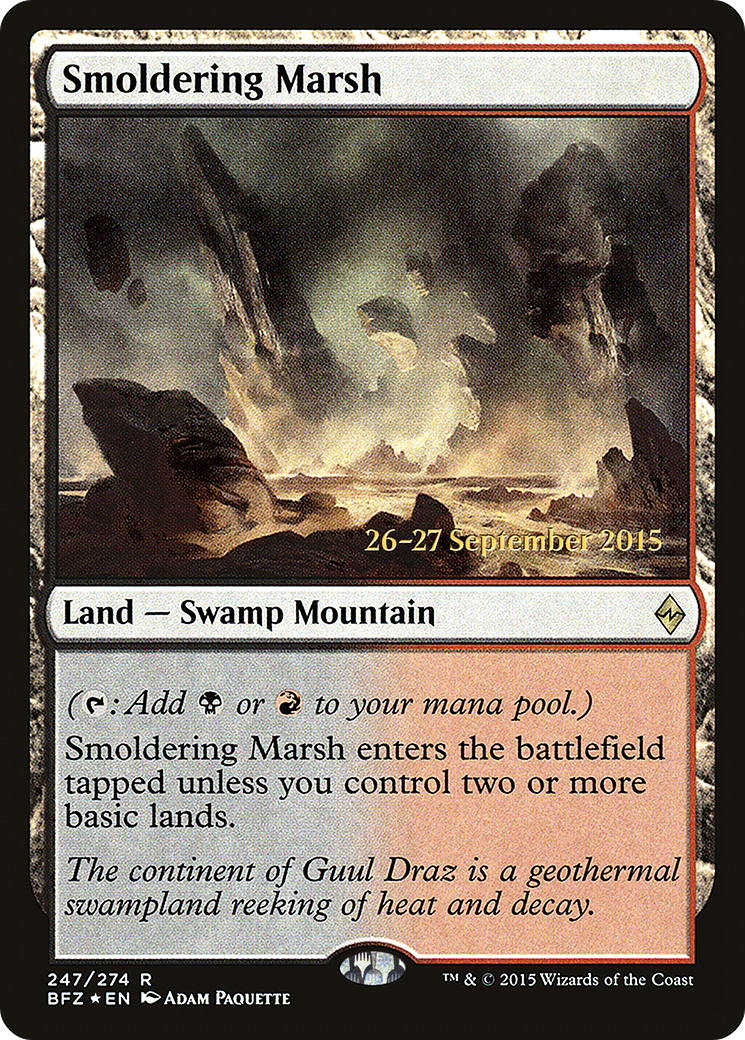 Smoldering Marsh (PRE-247) - Battle for Zendikar Promos Foil