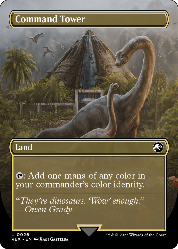 Command Tower (Borderless) (REX-026) - Jurassic World Collection (Borderless) Foil