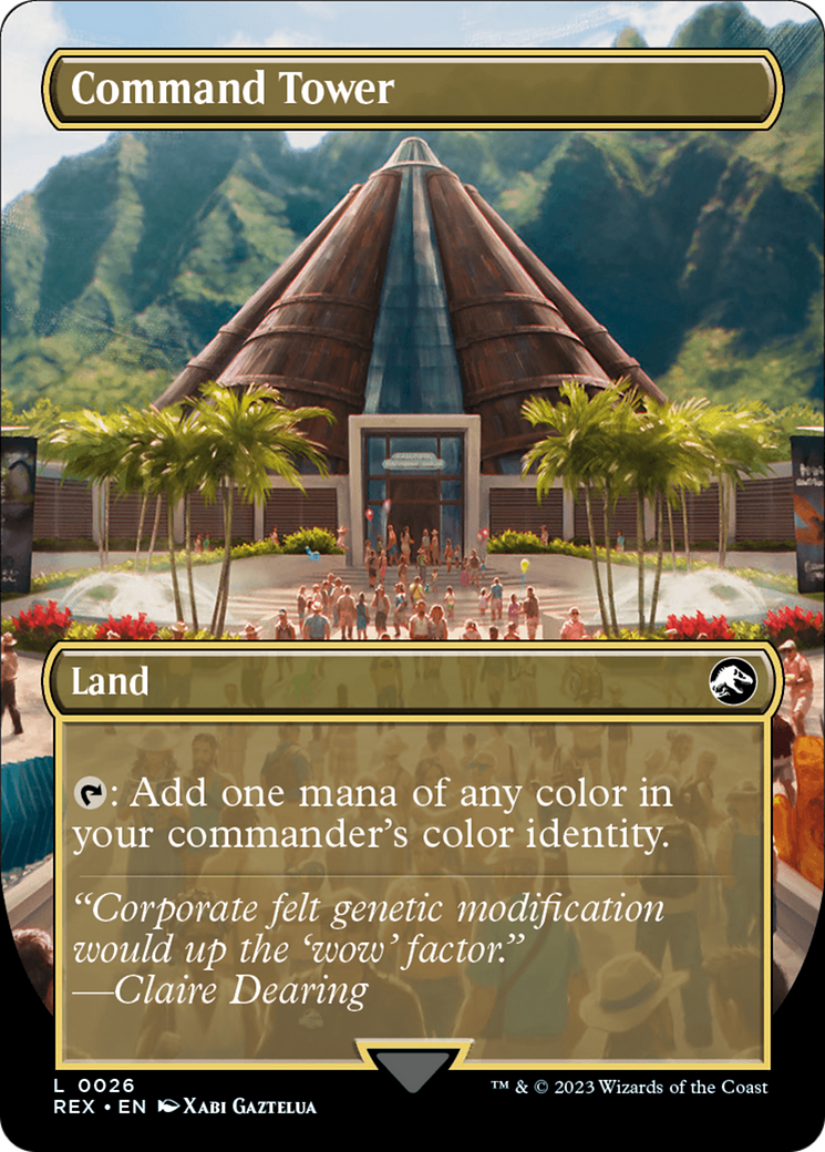 Command Tower (Borderless) (REX-026) - Jurassic World Collection (Borderless) Foil