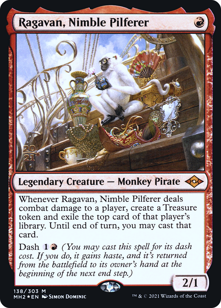 Ragavan, Nimble Pilferer (PRE-138) - Modern Horizons 2 Promos Foil