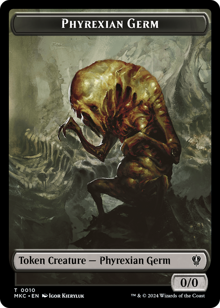 Phyrexian Germ (TMKC-010) - Murders at Karlov Manor Commander Tokens