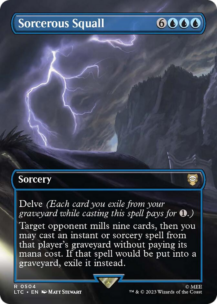Sorcerous Squall (Borderless) (LTC-504) - Tales of Middle-earth Commander (Borderless) Foil