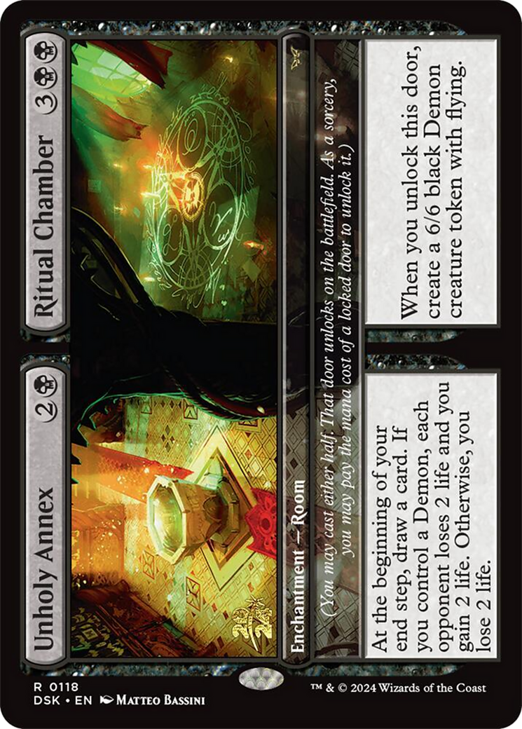 Unholy Annex // Ritual Chamber (PRE-118) - Duskmourn: House of Horror Promos Foil