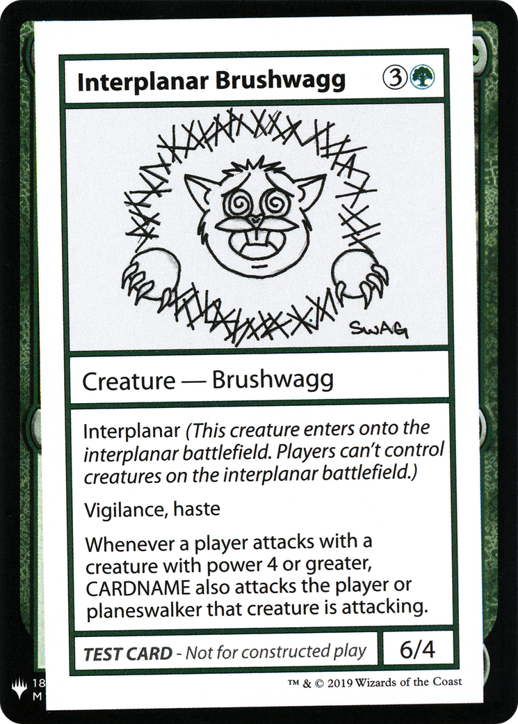 Interplanar Brushwagg (CMB1-) - Mystery Booster Playtest Cards 2019