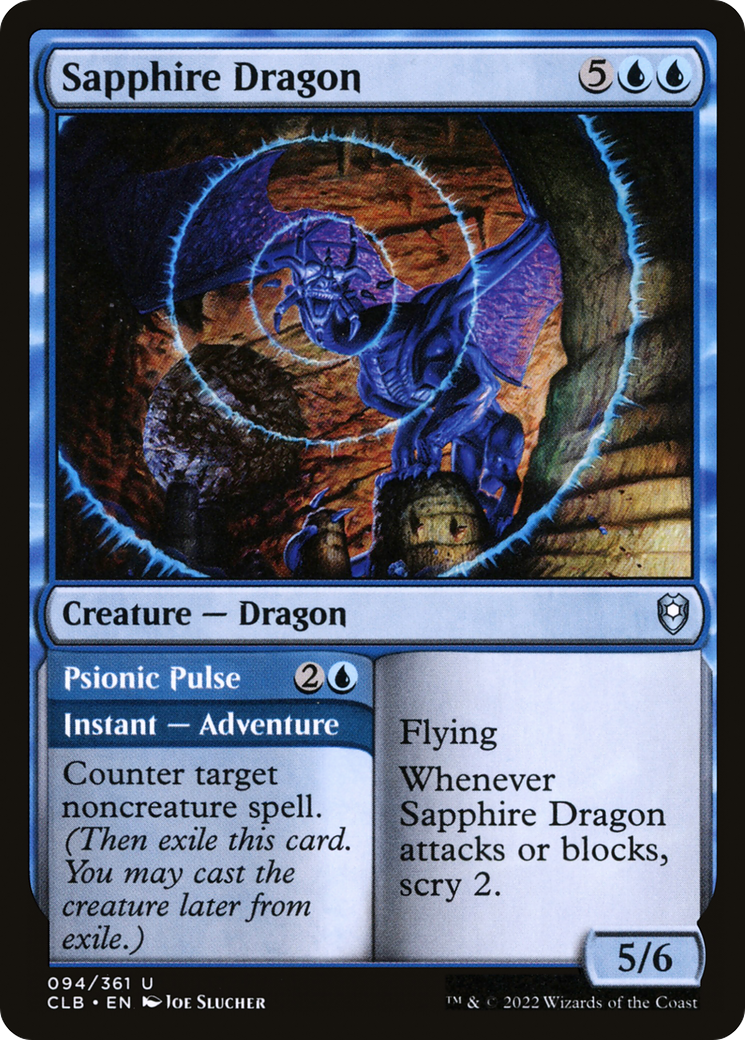 Sapphire Dragon (CLB-094) - Commander Legends: Battle for Baldur's Gate Foil
