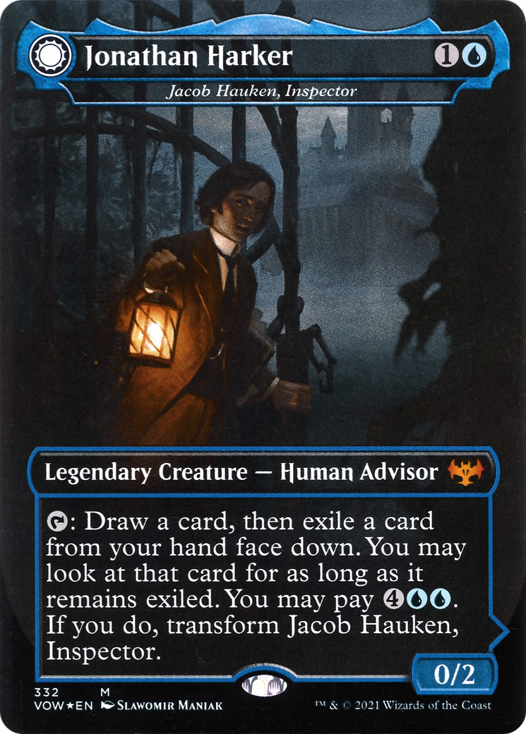 Jonathan Harker - Jacob Hauken, Inspector (VOW-332) - Innistrad: Crimson Vow: (Double Faced Transform) (Borderless)