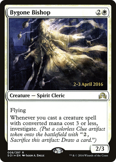 Bygone Bishop (PRE-008) - Shadows over Innistrad Promos Foil