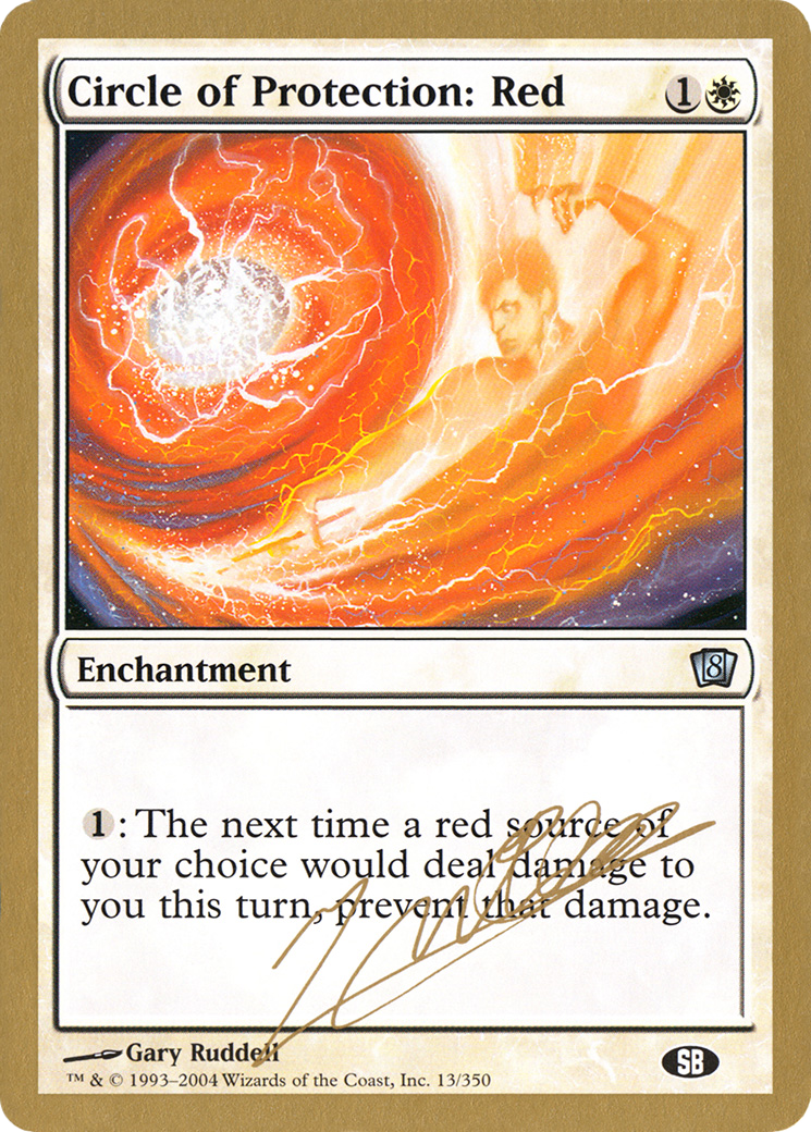 Circle of Protection: Red - 2004 Julien Nuijten (8ED) (SB) (WCD-) - World Championship Decks 2004