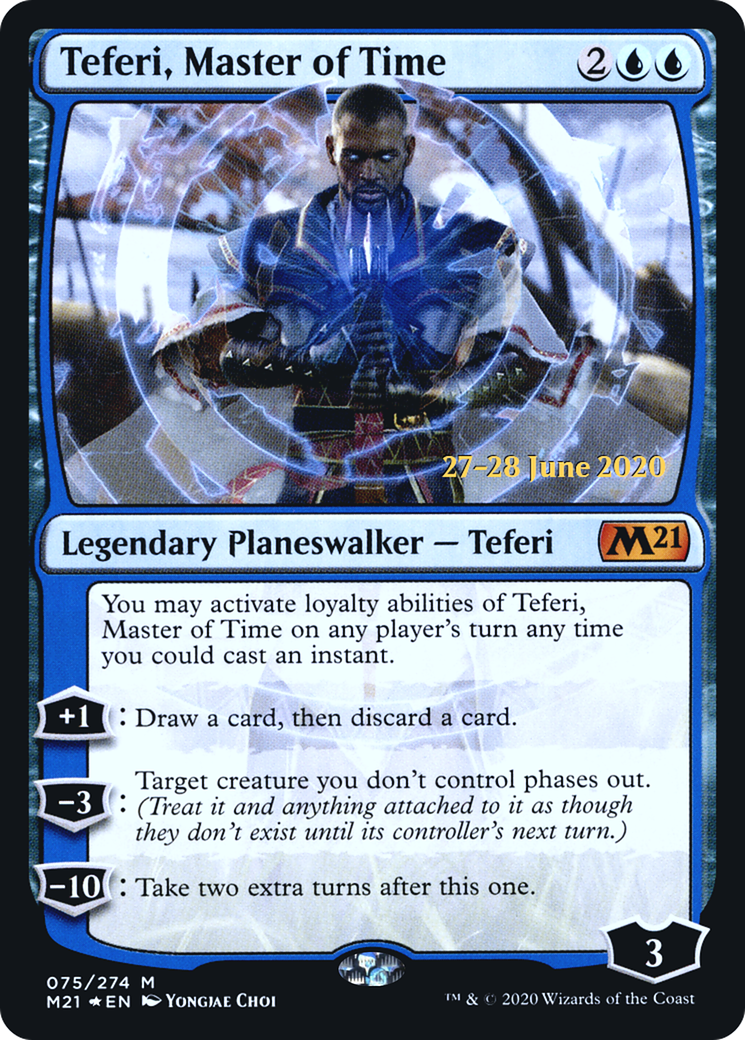 Teferi, Master of Time (PRE-075) - Core Set 2021 Promos Foil