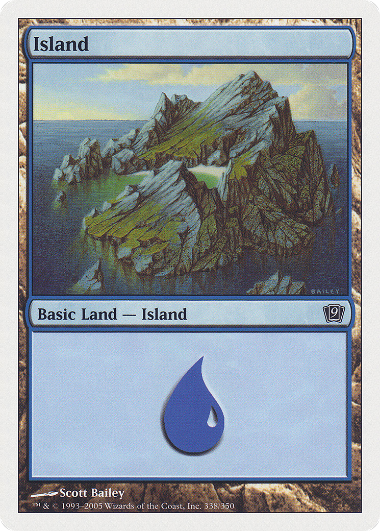 Island (338) (9ED-338) - 9th Edition Foil