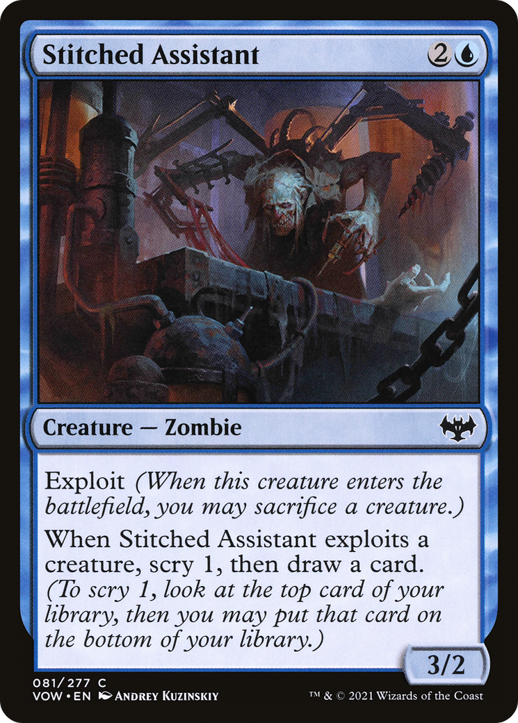 Stitched Assistant (VOW-081) - Innistrad: Crimson Vow Foil