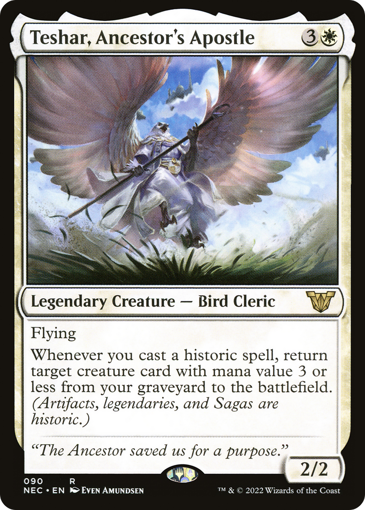 Teshar, Ancestor's Apostle (NEC-090) - Neon Dynasty Commander