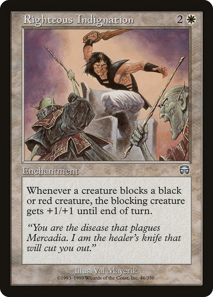 Righteous Indignation (MMQ-046) - Mercadian Masques Foil