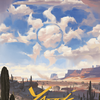 Plains // Plains (AOTJ-036) - Outlaws of Thunder Junction Art Series (Borderless) Foil