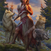 Arlinn, the Pack's Hope // Arlinn, the Pack's Hope (AMID-001) - Midnight Hunt Art Series (Borderless) Foil