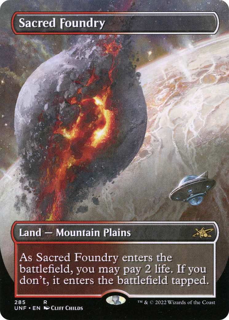 Sacred Foundry (Borderless) (UNF-285) - Unfinity (Borderless) Foil
