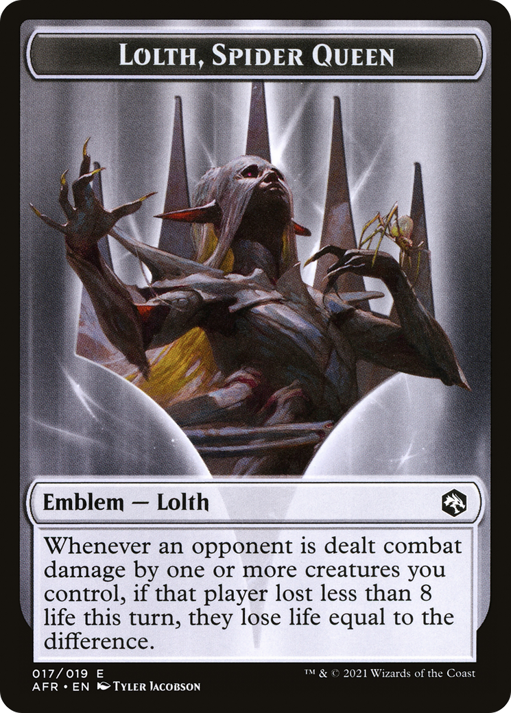 Lolth, Spider Queen Emblem (TAFR-017) - Adventures in the Forgotten Realms Tokens Foil