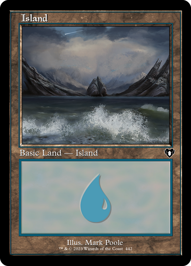 Island (442) (Retro Frame) (CMM-442) - Commander Masters Foil