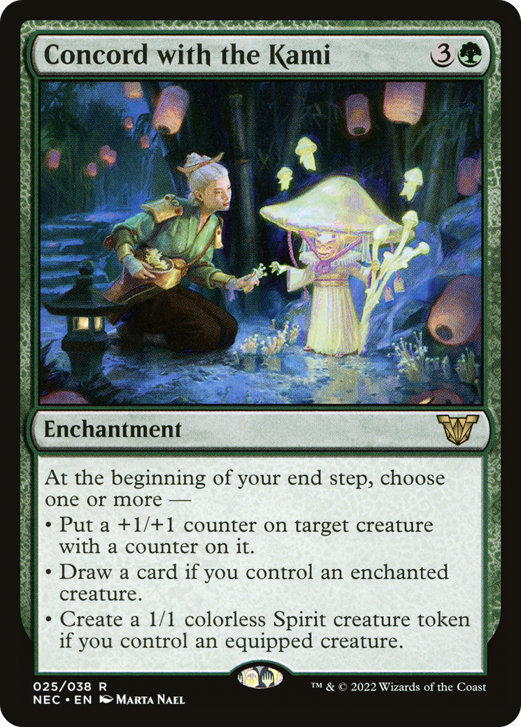 Concord with the Kami (NEC-025) - Neon Dynasty Commander