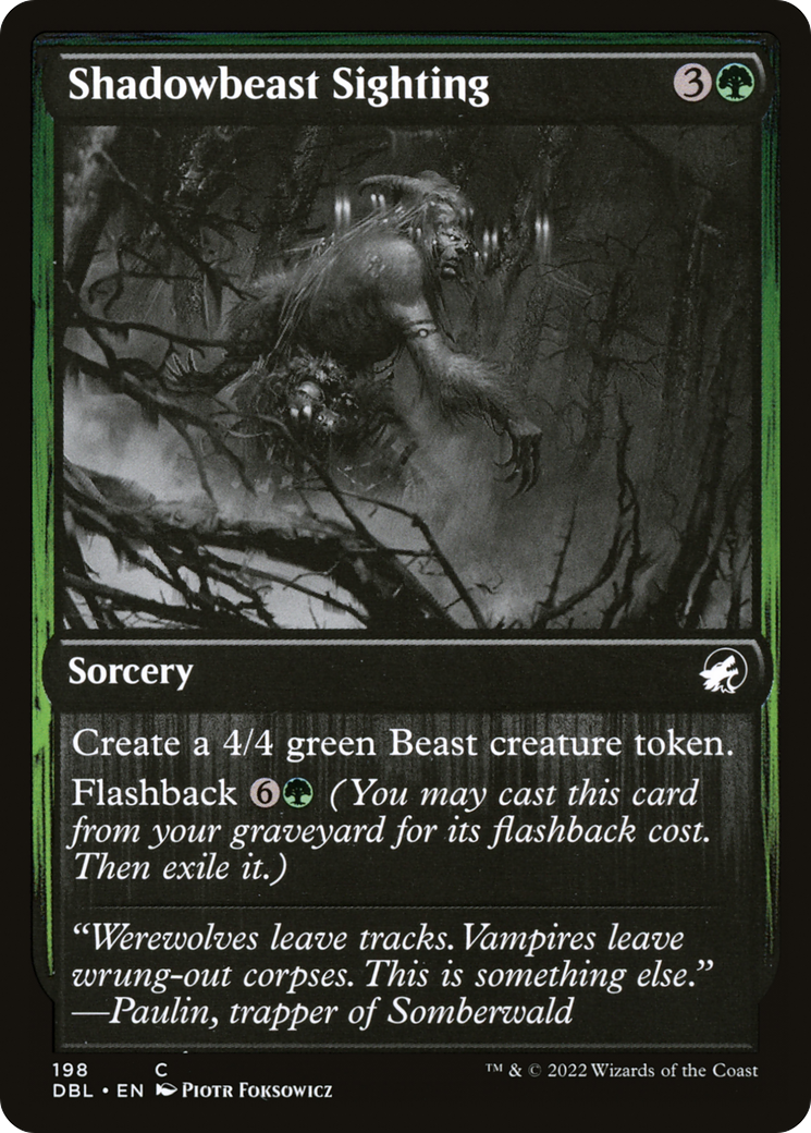 Shadowbeast Sighting (DBL-198) - Innistrad: Double Feature