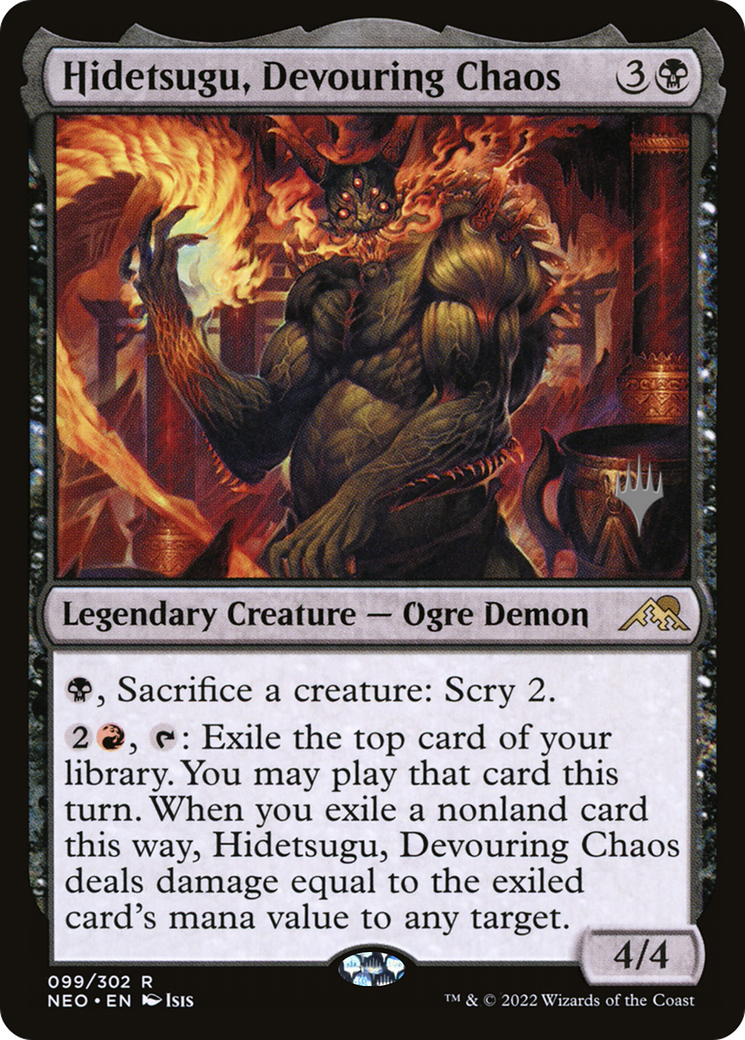 Hidetsugu, Devouring Chaos (PPNEO-099) - Kamigawa: Neon Dynasty Promos