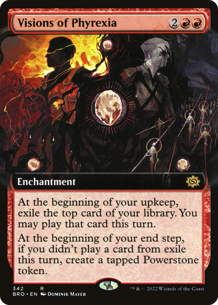 Visions of Phyrexia (Extended Art) (BRO-342) - The Brothers' War: (Extended Art)