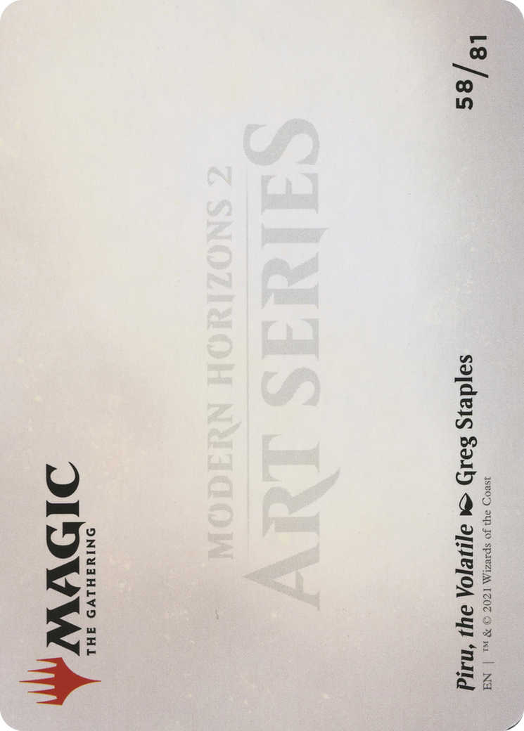 Piru, the Volatile // Piru, the Volatile (AMH2-058) - Modern Horizons 2 Art Series (Borderless) Foil